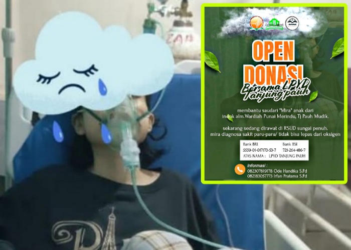 Mira, penserita sakit paru-paru butuh donasi.