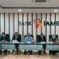 Bank Jambi dan OJK Jamin Uang Nasabah Aman dan Diganti Rugi. Foto : Konfrensi Pers Bank Jambi Disaksikan OJK dan BI 