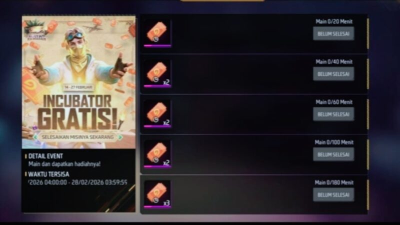 Promo Diamon Free Fire Gratis. Foto : Ist 