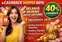 Banyak pengguna Shopee belum tahu cara mendapatkan cashback hingga 40%. Dengan trik sederhana bisa hemat lebih banyak setiap belanja online.