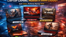 rekomendasi laptop di bawah $1000 dengan RTX 4050, RAM 16GB, dan layar 144Hz untuk gaming lancar.