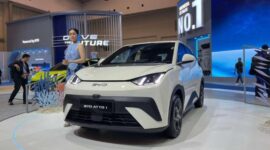 Foto :BYD Atto 1 2026 tampil modern di Beijing Auto Show 2026 dengan fitur LiDAR dan jarak tempuh hingga 505 km.