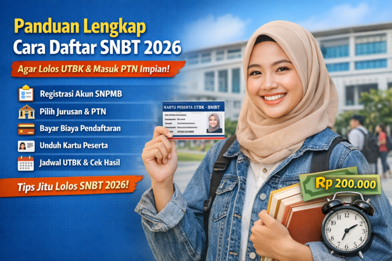 Panduan Lengkap SNBT 2026
Cara Daftar UTBK yang Benar + Tips Lolos PTN Impian