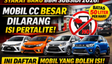 Aturan BBM subsidi 2026 MyPertamina batas 50 liter per hari dan daftar mobil di bawah 1400 cc yang boleh isi Pertalite