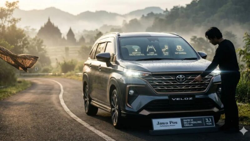 Teks Foto:
Tampilan Toyota Veloz Hybrid 2026 yang mengusung desain modern dan teknologi hemat bahan bakar, dengan biaya pajak tahunan masih di kisaran Rp4–6 jutaan.