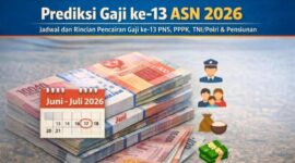 Ilustrasi pencairan gaji ke-13 bagi ASN dan PPPK tahun 2026 yang segera dibayarkan setelah menunggu petunjuk teknis dari pemerintah pusat.