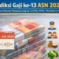 Ilustrasi pencairan gaji ke-13 bagi ASN dan PPPK tahun 2026 yang segera dibayarkan setelah menunggu petunjuk teknis dari pemerintah pusat.