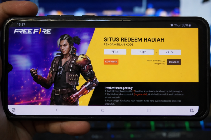KODE REDEEM FREE FIRE TERBARU
Klaim Diamond, Skin & Emote Gratis Hari Ini!