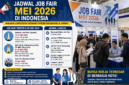 JADWAL JOB FAIR MEI 2026 RESMI DIBUKA
Ribuan lowongan kerja menanti fresh graduate dan umum di Jakarta, Boyolali, Semarang hingga berbagai kota besar lainnya. Siapkan CV terbaikmu dan raih peluang karier impian sekarang juga!