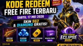 KODE REDEEM FREE FIRE TERBARU 
Skin SG2 & Diamond Gratis Menanti!