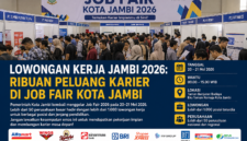 Job Fair Kota Jambi 2026 Resmi Dibuka!
Lebih dari 1.000 lowongan kerja dari puluhan perusahaan besar siap diperebutkan. Fresh graduate hingga profesional muda diajak memanfaatkan peluang emas ini untuk membangun karier impian.