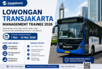 Lowongan Management Trainee 2026 PT Transportasi Jakarta resmi dibuka pada 1–10 Mei 2026, menawarkan peluang karier bagi talenta muda melalui program pengembangan profesional di sektor transportasi publik.
