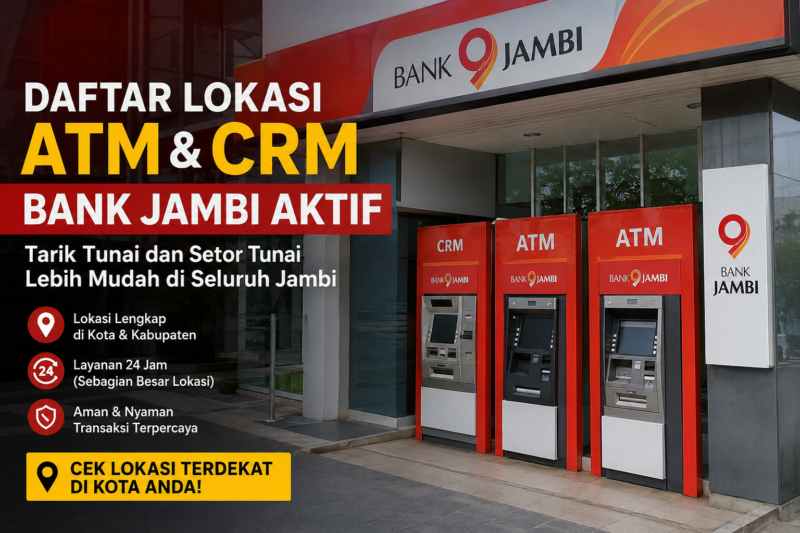 Daftar ATM dan CRM Bank Jambi yang Aktif 2026