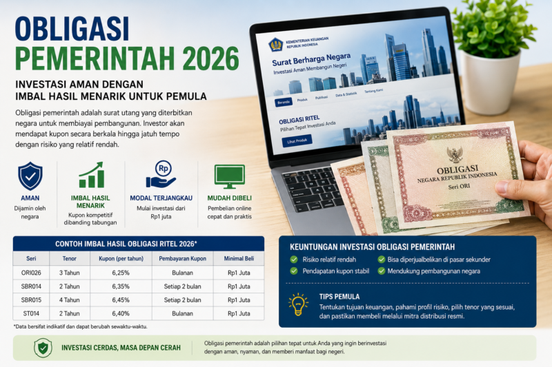 Obligasi Pemerintah Jadi Pilihan Investasi Rendah Risiko di 2026