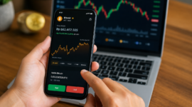 Cara Investasi Bitcoin untuk Pemula Agar Tidak Rugi. Foto : Ilustrasi investor pemula memantau pergerakan harga Bitcoin melalui aplikasi aset kripto. Memahami strategi investasi yang tepat menjadi kunci untuk mengurangi risiko kerugian di tengah volatilitas pasar cryptocurrency.