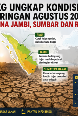 BMKG Ungkap Kondisi Kekeringan Agustus 2026, Bagaimana Jambi, Sumbar dan Riau?