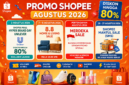 PROMO SHOPEE AGUSTUS 2026 : Diskon Hingga 80% • Voucher Jumbo • Gratis Ongkir