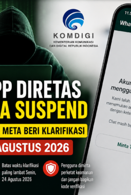 WhatsApp Diretas Lalu Kena Suspend, Komdigi Desak Meta Beri Klarifikasi 24 Agustus 2026