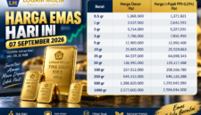 Harga emas Logam Mulia hari ini, Senin 7 September 2026, berdasarkan pembaruan pukul 08.30 WIB.