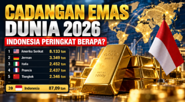 Cadangan Emas Dunia 2026: Indonesia Punya 87 Ton, Peringkat Berapa?