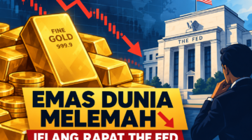 Harga Emas Dunia Hari Ini 26 Oktober 2026 Turun ke US$3.987, Investor Waspadai Keputusan The Fed
